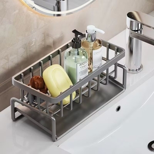 Organizador de Fregadero de Cocina con Bandeja de Drenaje Automático, Soporte/Porta Esponjas de Metal y PP Duradero, Estante de Almacenamiento Eficiente para Fregadero - Product Image 2