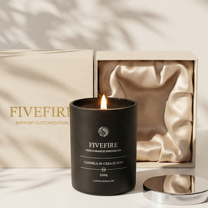 <span class=keywords><strong>Bougie</strong></span> parfumée artisanale en cire de soja blanche, dans un bocal en verre non toxique, avec logo personnalisé, pour la décoration de la maison, idéale pour la fête <span class=keywords><strong>des</strong></span> mères et Noël. - Product Image 4