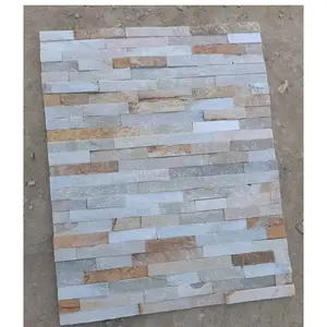 Panneaux à bords fendus de qualité supérieure tuile de pierre de culture empilée bardeaux de <span class=keywords><strong>toiture</strong></span> en <span class=keywords><strong>ardoise</strong></span> pierre naturelle décoration murale extérieure - Product Image 1