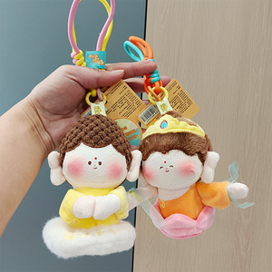 Nuevo colgante de llavero de felpa con imán de Buda de Alegoría de China-Chic, muñecos pequeños, juguetes de peluche alrededor del templo del mito antiguo - Product Image 2