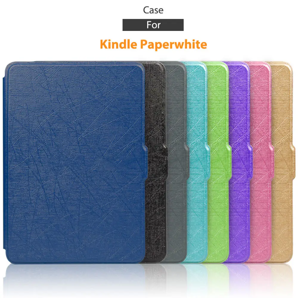 Pelindung cerdas penutup pembaca elektronik untuk Kindle Paperwhite 11 generasi pembungkus buku E grosir desain kustom gambar berwarna