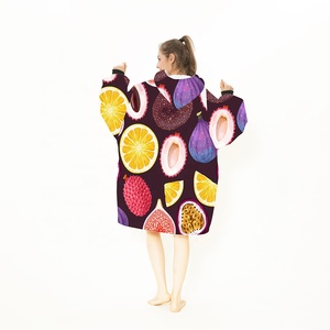 <span class=keywords><strong>Manta</strong></span> con capucha Oodie <span class=keywords><strong>personalizada</strong></span> profesional Diseño de fábrica <span class=keywords><strong>original</strong></span> Bolsillo gigante Mantas de lana de punto Snugge Coral Fleece - Product Image 3