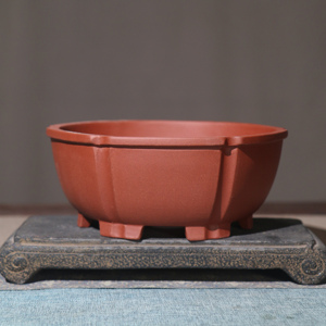Maceta hexagonal Yixing de arcilla roja, estilo clásico chino, para plantas de interior. - Product Image 1