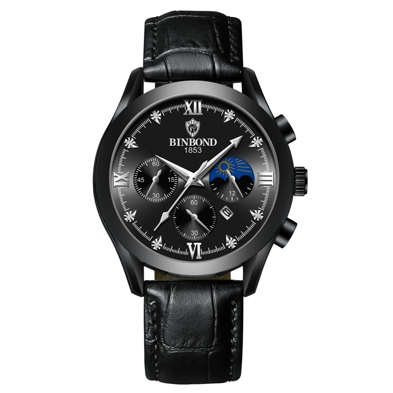 Correa de cuero completamente negra