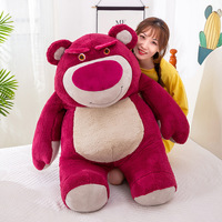 Boneka Beruang Teddy Stroberi Ukuran Besar, Bantal Lembut Lucu, Boneka Anime Stroberi, Bantal Boneka, Mainan Boneka Plush