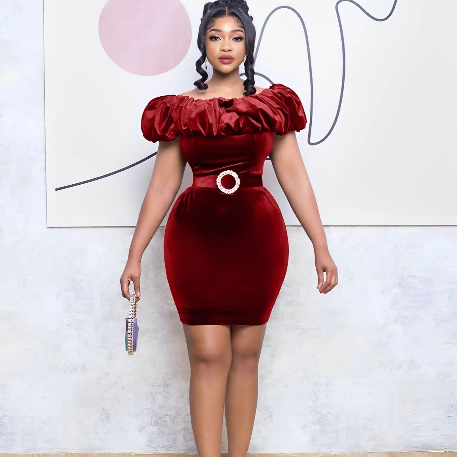 Elegant African Dresses for Women Off Shoulder Sexy Evening Night Party  Vestidos Dashiki Ankara Outfits Robe Plus Size Clothing