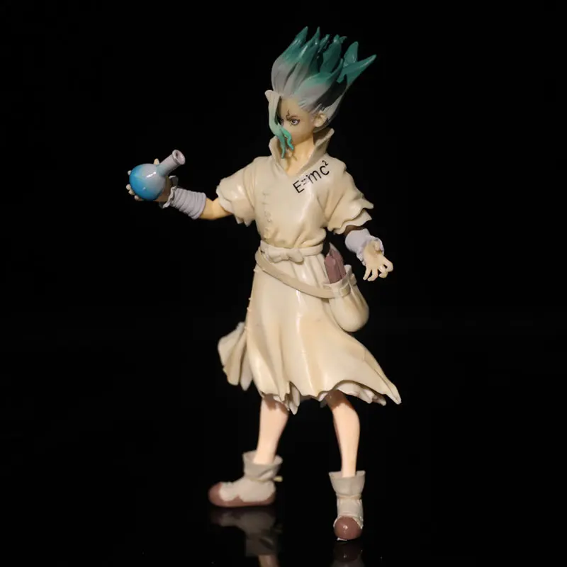 인기 애니메이션 22cm 이시가미 센쿠우 박사 스톤 애니메이션 그림 과학의 왕국 PVC 장난감 컬렉션 애니메이션 만화 모델 장난감