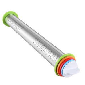 Baking Stainless Steel Rolling Pin Adjustment Thickness Scale Flour Stick Dough Leather Kneading Tool Silicone Pastry <b>Mat</b> - Product Image 4