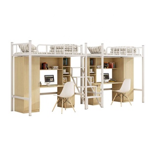 <span class=keywords><strong>Cama</strong></span> Literá Moderna de Acero y Madera con <span class=keywords><strong>Escritorio</strong></span> y Silla para Dormitorio de Apartamento Universitario, Fábrica de Foshan - Product Image 6
