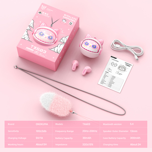 Écouteurs sportifs étanches à succès ONIKUMA TX603 – Accessoire de mode, casque de jeu sans fil rose, écouteurs TWS Type-C - Product Image 6