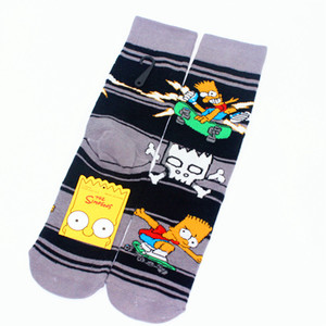 Pedido Mínimo 12 Pares Moda 2023 Calcetines de Estilo Cómic Animado Los <span class=keywords><strong>Simpson</strong></span> para Hombre Calcetines de Algodón de Anime - Product Image 2