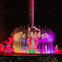 Fontaine musicale dynamique pour jardin extérieur, fontaine de bassin, fontaine de jardin, fontaine d'eau extérieure, installation sur site
