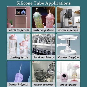 Manchon <span class=keywords><strong>isolant</strong></span> en silicone ignifuge UL94V-0, <span class=keywords><strong>tuyau</strong></span> en caoutchouc certifié ROHS/REACH/LFGB, tube en silicone résistant aux hautes températures - Product Image 5