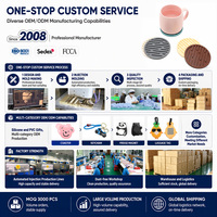 Sous-verres personnalisables en PVC pour tasses à café, sous-verres en caoutchouc pour bar et bière, tapis de tasse ronds en silicone pour cadeaux d'entreprise et promotions (MOQ 3000 pièces)