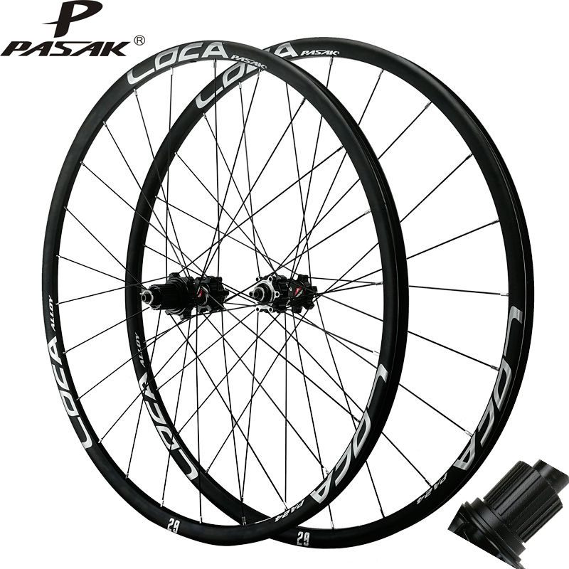PASAKホイールブラック Pasak MTBホイールセット、ロードホイール、スルーアクスル