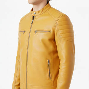 Chaqueta Deportiva Unisex de Cuero Premium de Alta Calidad con Cuello Alto y Logotipo Frontal, Exterior de Seda, Impermeable y Ecológica - Product Image 4