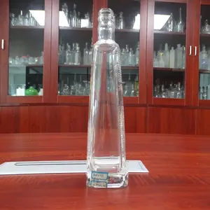 Clear Empty 375 ML 0.375L Glass Spirit Botellas de licor de tamaños pequeños