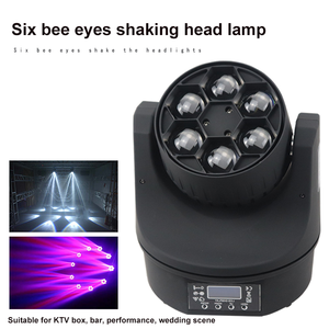 Seis ojos de abeja 6 piezas 12W 4 en 1 Mini araña LED par efecto láser cabeza móvil seis ojos de abeja Luz - Product Image 2