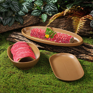 Plato creativo de carne de res recién cortada para casas de té chinas y restaurantes de hot pot, plato de filete tierno con sabor a menta, estilo salvaje - Product Image 2