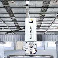 Scie à pont CNC 5 axes GQ-3220DST pour la découpe de pierre 3200x2000mm, machine de découpe automatique robuste pour dalles de granit, marbre et quartz