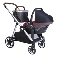 Poussette 3 en 1 pliable pour bébé, système de voyage de luxe, personnalisé, bon marché, voiture de bébé, ensemble de landau, 360 degrés