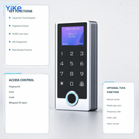 Dispositif de contrôle d'accès mural avec écran LCD, lecteur d'empreintes digitales, vérification par carte et code, clavier, boîtier IP68 pour entrées commerciales