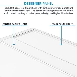 Modern <b>Office</b> Recessed Troffer <b>Lamp</b> Dimmable Lighting 36W/50W LED Backlit Panel Light with 5-Year Warranty ETL Certified - Product Image 3