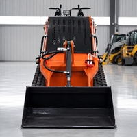 LIVRAISON GRATUITE Mini-chargeuse compacte sur chenilles CE/EPA avec godet, trancheuse et charrue rotative – Fabrication chinoise