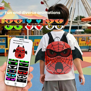 <span class=keywords><strong>Mochila</strong></span> LED de Dibujos Animados de <span class=keywords><strong>Spiderman</strong></span> con Mini Pantalla LED, Ojos Brillantes, Material ABS, Correa de Hombro Curva, Impermeable, Unisex, Menos de 20L - Product Image 1