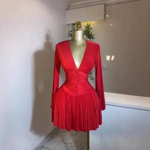 106 #   <span class=keywords><strong>Robe</strong></span> de Soirée Mini Plissée Moulante Élégante et Luxueuse pour Femme, Dos Nu, Taille Empire, Couleur Unie, Idéale <span class=keywords><strong>Demoiselle</strong></span> <span class=keywords><strong>d</strong></span>'<span class=keywords><strong>Honneur</strong></span> - Product Image 2