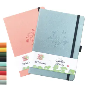 Stationery Wholesale Custom Sublimation Notebook A5 Dot Grid Journal with Elastic PU Leather Eco-friendly Pencil Leather Planner