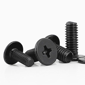 Wholesale Factory Price High Quality Black Zinc Plated Stainless Steel 304 M2 M3 M4 M5 M6 Ultra Thin <b>Flat</b> Head <b>Screw</b> - Product Image 3