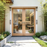 Porte en aluminium haute étanchéité HUACAI, profil en alliage antirouille pour maison duplex, jardin et patio