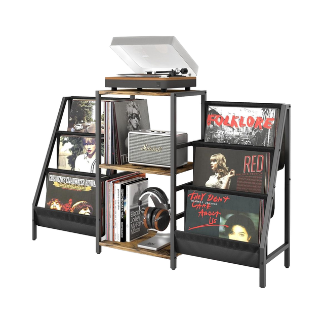 Turntable Stand Record Player Table Vinyl Record Storage Cabinet Display Shelf for Bookcases Vinyl Media Collections