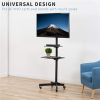 Support de tige d'étagère universel adapté pour support de Microphone, chariot de télévision, support de haut-parleur et plus, plate-forme de stockage utilitaire à clipser