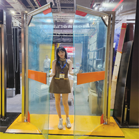 Système de rideau flexible à double battant en PVC industriel pour passage en usine et entrepôt