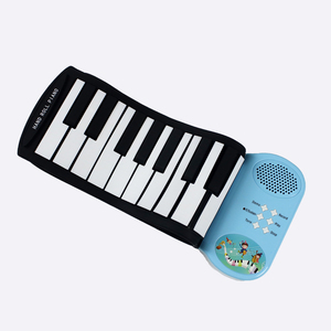 Piano à Enroulement Manuel avec 49 Touches pour Enfants Cadeau Parfait pour les Débutants avec Piano à Toucher Doux Multicolore - Product Image 5