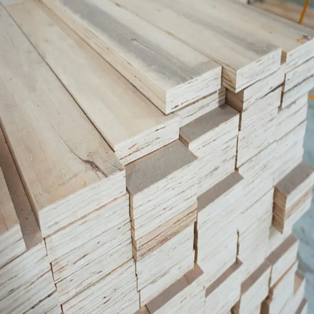 Vigas de construcción de madera maciza, chapa laminada Lvl, ingeniería