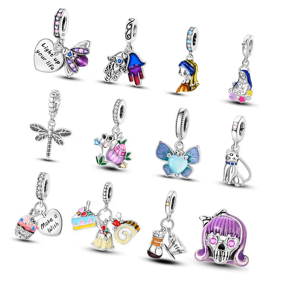 925 Sterling Silver Luminous Firefly Youlan Butterfly Cute Snail Charms Beads DIY ment Original Fashion Jewelry Pendants