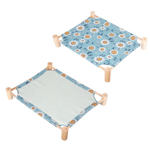 <span class=keywords><strong>Lit</strong></span> surélevé <span class=keywords><strong>pour</strong></span> <span class=keywords><strong>chien</strong></span> carré en bois, hamac toutes saisons, emballage carton - Product Image 5