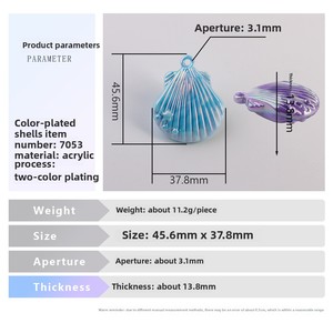DIY fait à la main coquille étoile <span class=keywords><strong>de</strong></span> mer coquille acrylique pendentif à breloque perles en vrac conception acrylique plastique Lucite perles <span class=keywords><strong>personnalisable</strong></span> cheveux - Product Image 4