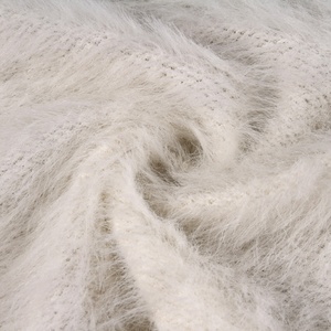 Maglia colpo peloso bianco Imitato visone bianco maglia tessuto in velluto per l'abbigliamento - Product Image 2