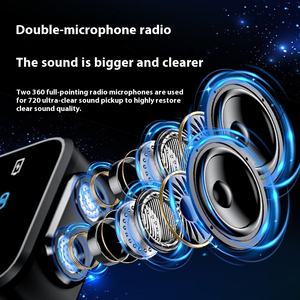 Microphone cravate sans fil à réduction de bruit, micro-cravate à clipser de type C pour l'enregistrement vidéo sur téléphone, vlog en direct pour <span class=keywords><strong>Youtube</strong></span> Tiktok - Product Image 5