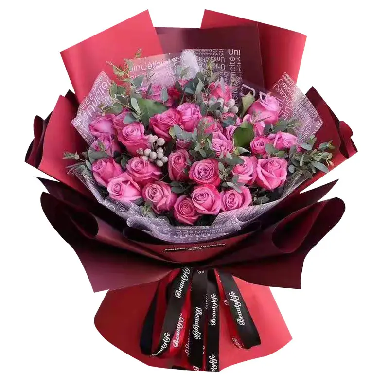 LONGSUN HOT flower packaging materials Korean flower packing waterproof floral bouquet wrapping paper