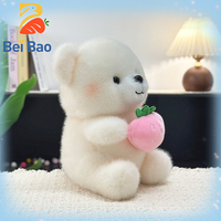 Peluche de qualité supérieure avec support CE CPC, ours en peluche fraise Kawaii de 8 pouces, peluche super douce pour cadeau de boutique