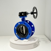 Vanne papillon en fonte ductile PN16/PN10 personnalisable à prix d'usine avec revêtement en caoutchouc EPDM pour applications industrielles de l'eau