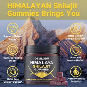 OEM <strong>Manuka</strong> <strong>Honey</strong> Shilajit Gummies for Adults Hair and Skin Support Herbal Supplement - Product Image 4