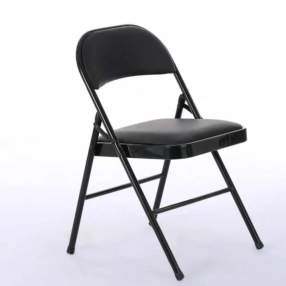 Factory direct sale steel with powder coated upholstered metal folding chairs for events