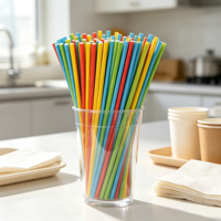 Pailles en papier jetables de couleurs assorties en gros, pailles biodégradables colorées pour les magasins et les supermarchés