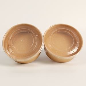 35 oz 1000 ml usa e getta ciotola di carta rotonda con coperchio per insalata cibo da asporto imballaggio - Product Image 3